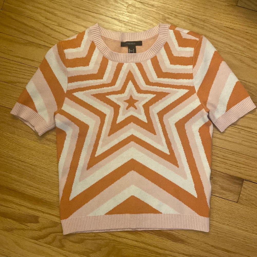 ⋆｡°✩ forever 21 cropped star shirt ⋆｡°✩
